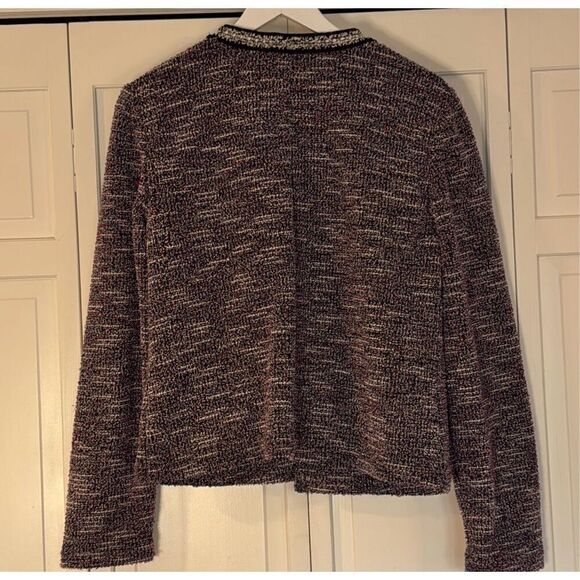 Talbots tweed blue and red open blazer jacket size small - Picture 5 of 9